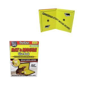 QuickCatch Rat & Yellow Mouse GLUE BOOK Poison Free 32 x 22 cm 50588 A (Parcel Rate)