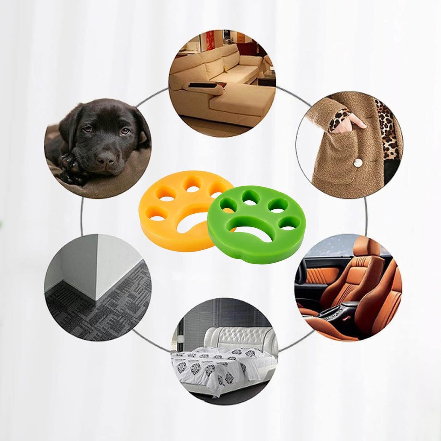 8PCS Lint Pet Hair Remover Laundry Hair Catcher Lint Remover For Washing Machine Reuseable Lint Remover Pet Hair Remover Multifunctional - Keep Your Laundry And Bedding Clean!