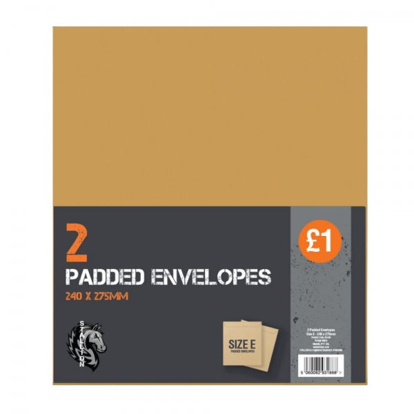 Padded Manila Envelopes Size E Pack of 2 A2446 (Large Letter Rate)