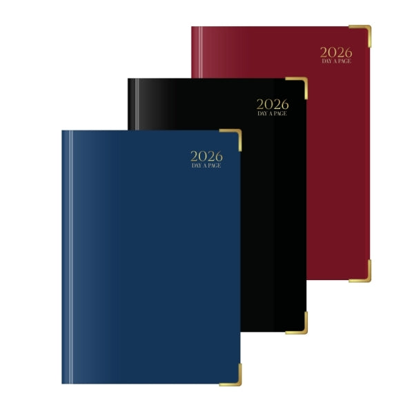 A4 Page a Day Classic Luxury Diary 2026 with Half Page Weekends P2185 (Large Letter Rate)