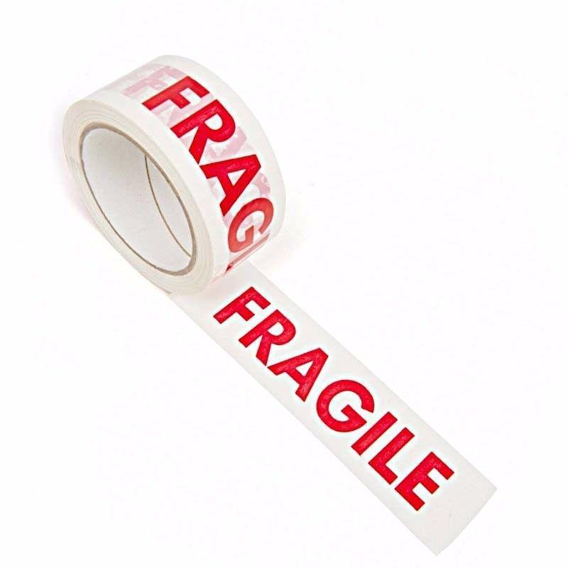 Fragile Handle With Care Printed Glass Parcel Packaging Tape 48mm x 25m P2687 (Parcel Rate)