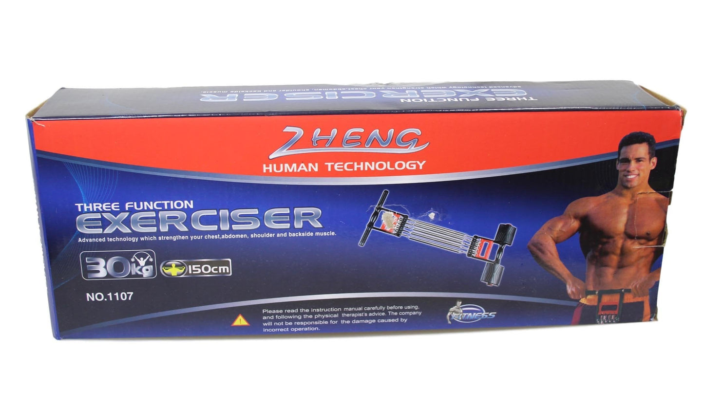 5 Spring Chest Expander 3 In 1 Pull Stretcher Gym Muscle Training Exerciser 30kg 5582 A W25 (Parcel Rate)