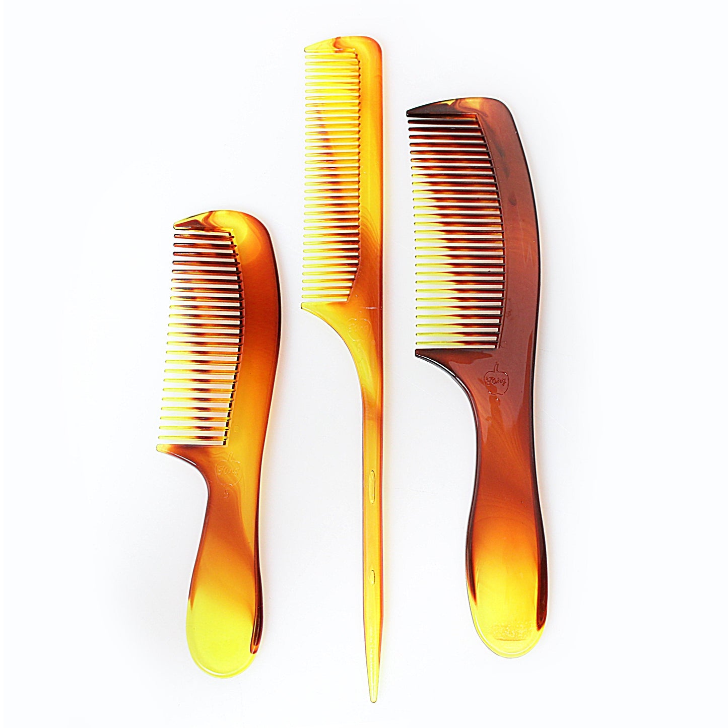 Pack of 3 Plastic Standard Comb Set Haircare Assorted Sizes 4804 A (Large Letter Rate)