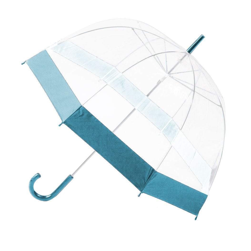 Clear Transparent Umbrella with Coloured Border 84cm Assorted Colours 1926 (Parcel Rate)