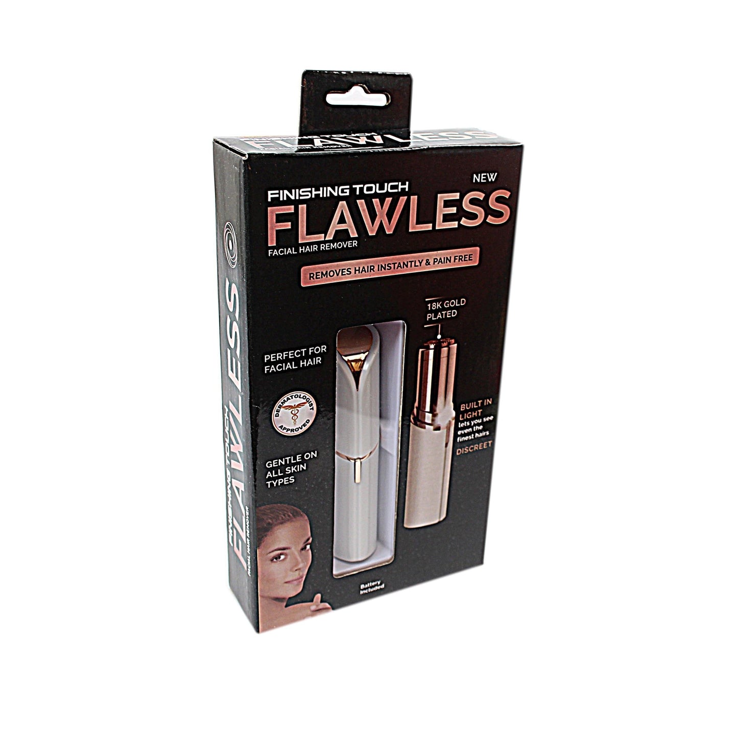Finishing Touch Flawless Gold Plated Discreet Body Hair Remover 4996 (Parcel Rate)
