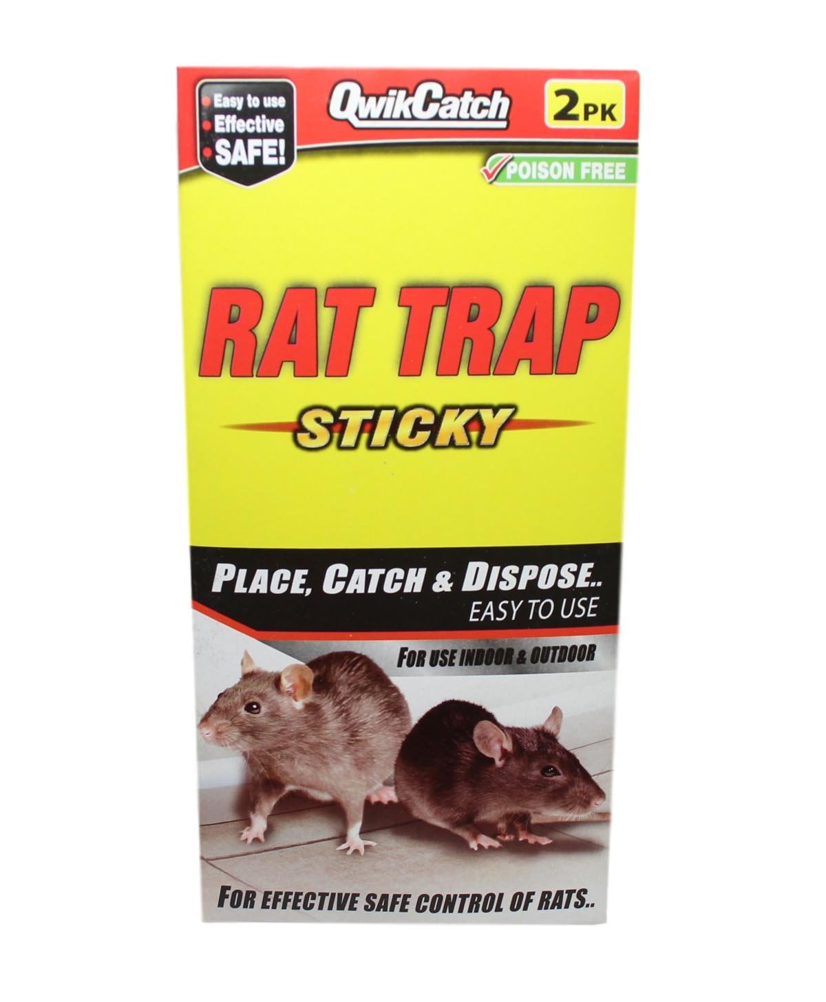 Strong & Sticky Rat Indoor Outdoor Glue Board Mat Traps 2 Pack 27cm x 13cm 5053 A (Large Letter Rate)
