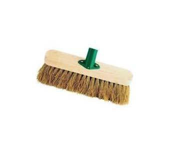 12" Soft Coco Garden Wooden Broom Brush Head ST1637 (Parcel Rate)