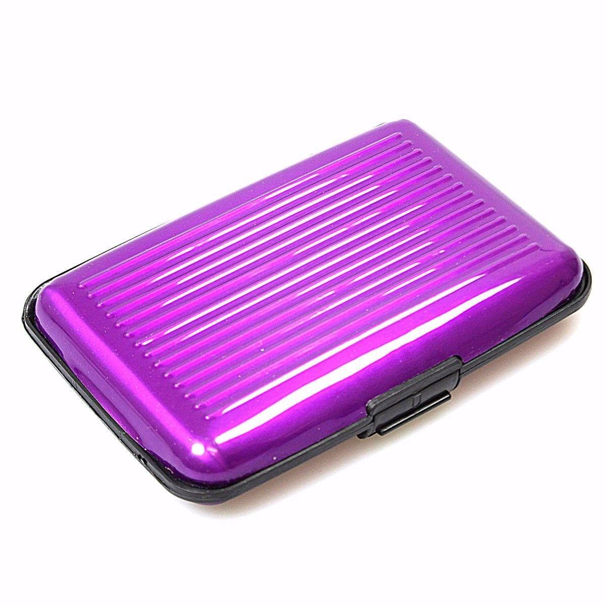 Aluminium Plastic Card Holder Wallet Assorted Colours 0024 (Large Letter Rate)