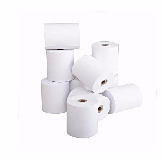 White Cash Register Card Pin Machine Thermal Receipt Paper Roll 57 x 40mm Pack of 10 TR5740 (Parcel Rate)