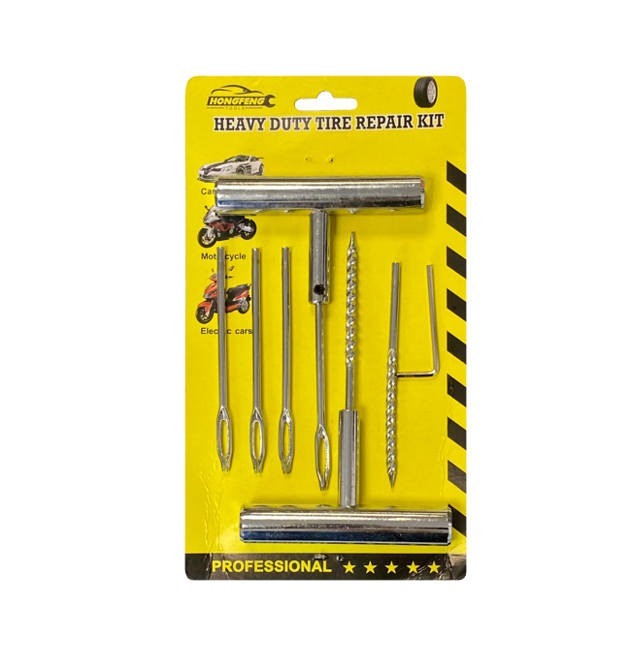 Heavy Duty Car Tyre Puncture Repair Kit Set of 7 7636 (Parcel Rate)