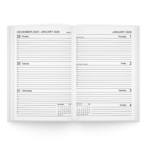 A4 Classic Diary 2026 Assorted Colours P2510 (Large Letter Rate)