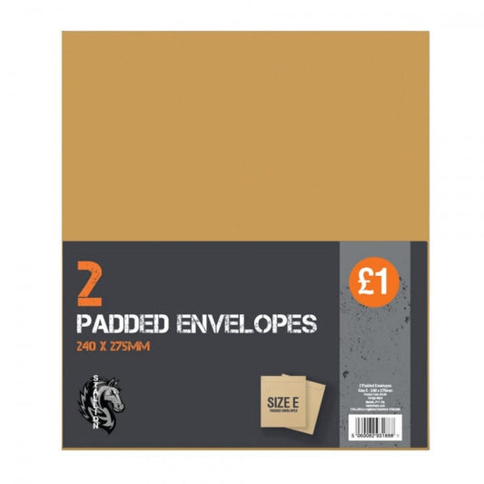 Padded Manila Envelopes Size E Pack of 2 A2446 (Large Letter Rate)