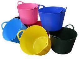 Large Flexi Tub DIY Storage Bucket 42L Assorted Colours LL5142 / 786076 (Big Parcel Rate)