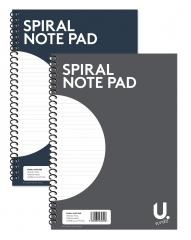 Spiral Writing Notebook Pad 28 x 20cm Assorted Colours P1016 (Large Letter Rate)