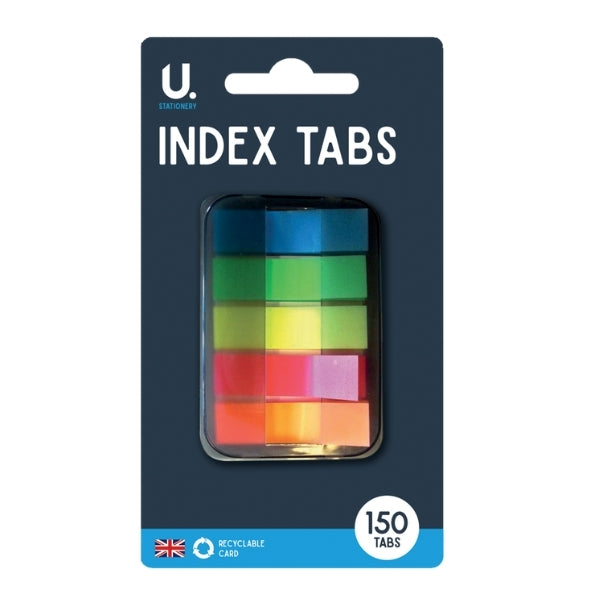 School Office Stationery Index Tabs 150 Tabs Assorted Colours P2358 (Large Letter Rate)