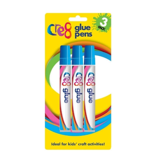 School Stationery Glue Pens Pack of 3 P2405 (Parcel Rate)
