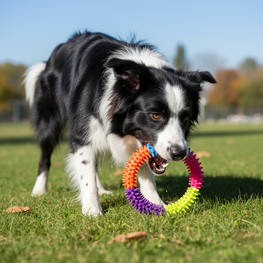 Pet Dog Toy Multicolour Soft Rubber Dental Chew Ring Toy 13 cm 4615 A (Large Letter Rate)