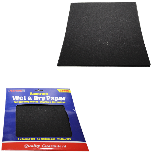 Assorted Wet And Dry Paper Pack Of 8 5185 (Parcel Rate)