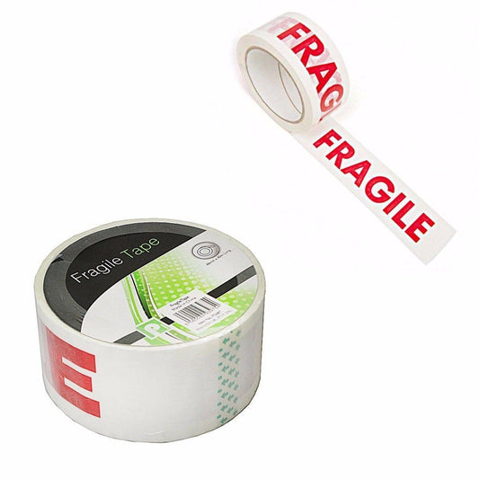 Fragile Handle With Care Printed Glass Parcel Packaging Tape 48mm x 25m P2687 (Parcel Rate)