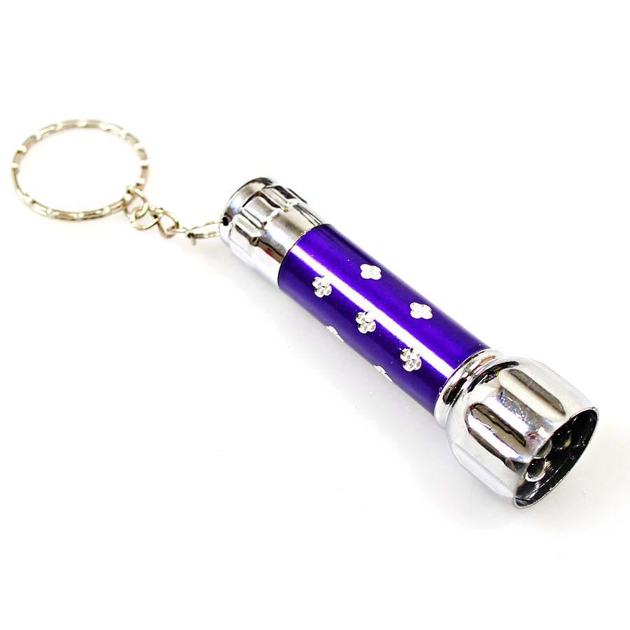 Portable LED Mini Aluminium Flashlight Torch Keyring Assorted Colours 0532 (Large Letter Rate)