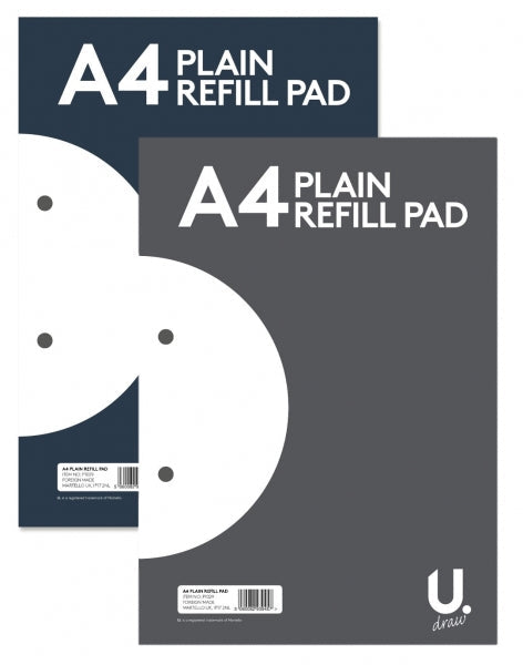 A4 Plain Refill Pad 29.7 x 21 x 0.5 cm Assorted Colours P1029 (Large Letter Rate)